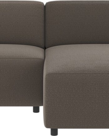 -personers Sofa Rowico Willard   Mellemgrå Rita 108 Stof Med Chaiselong  Skandinavisk Design H70ã B234ã D161 Cm