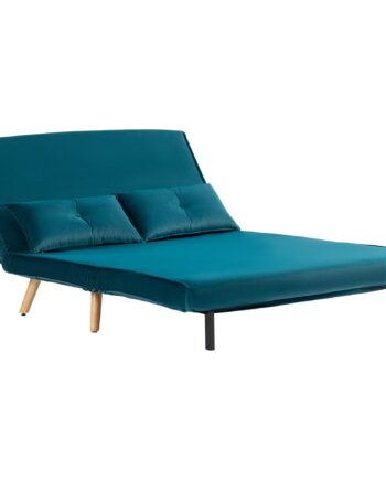-personers Sovesofa  Kan Laves Om Til Seng  Justerbar Ryglæn  Stofbetræk  Metalstel  Grøn