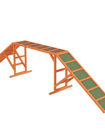 Agility Hunderampe  Parcours  Skridsikker  Vejrbestandig  Træ  335   55   60 Cm  Orange