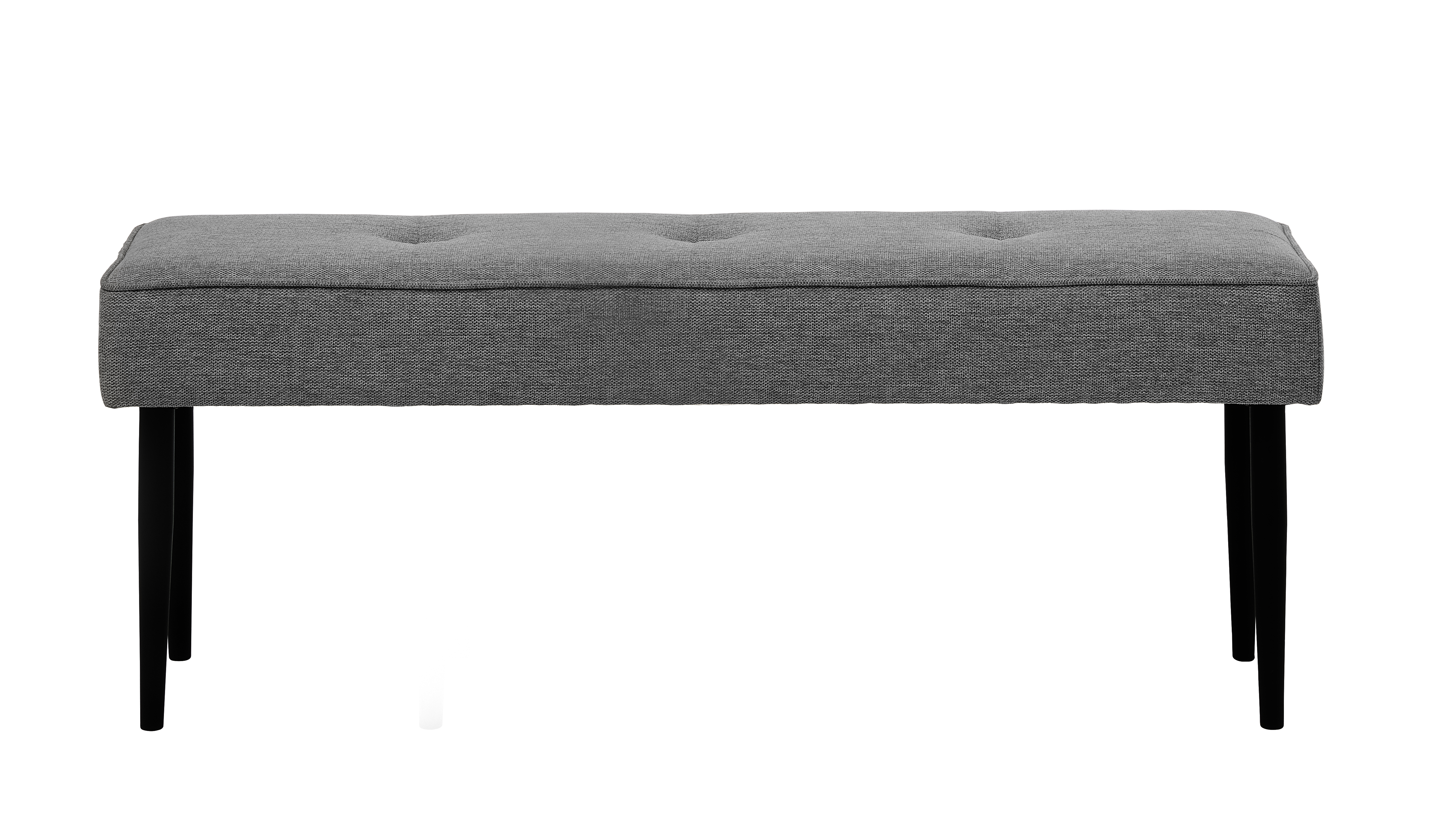 Anzac Bænk Mellemgrå Polyester Og Sort Stål  140x36