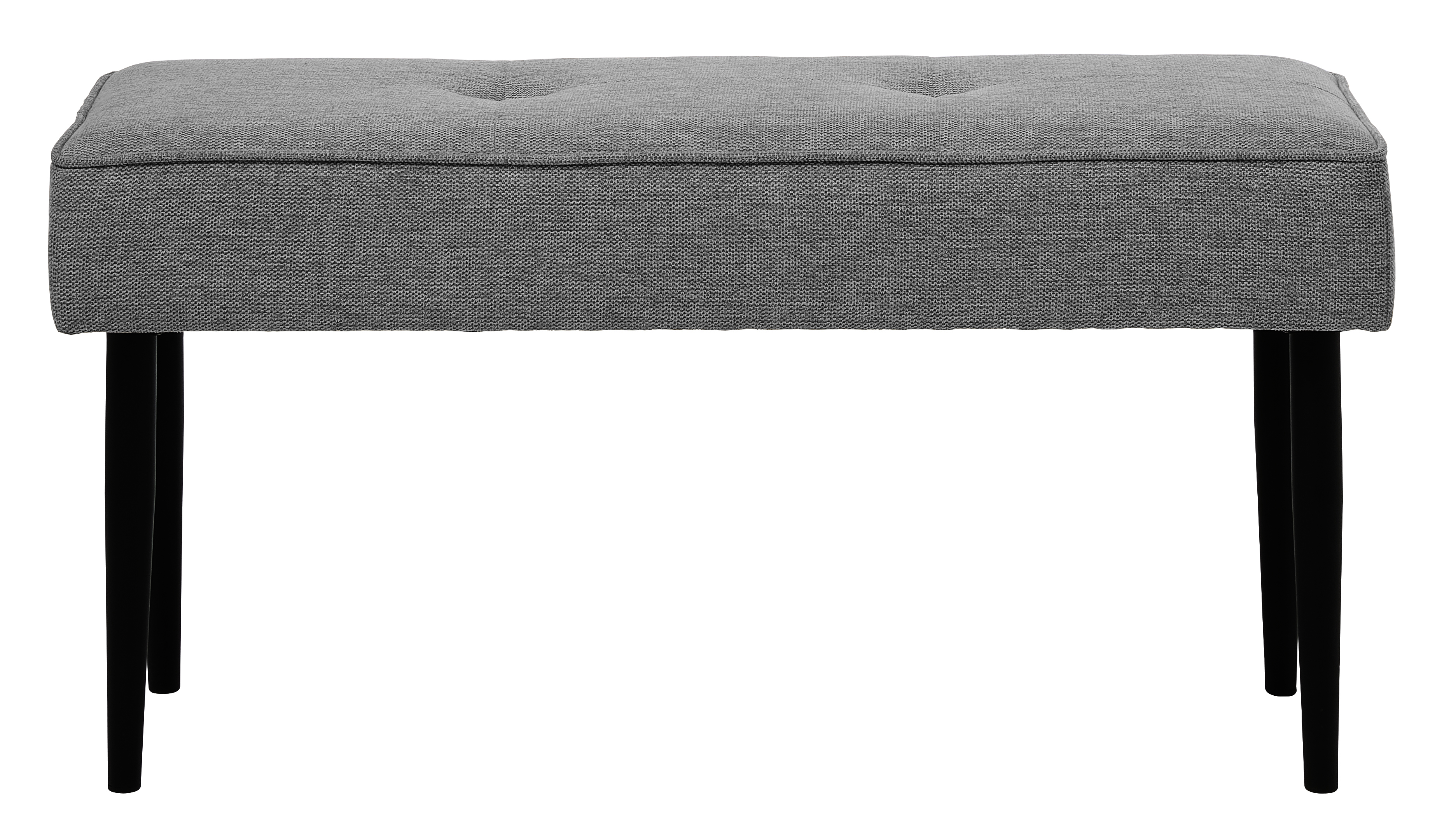 Anzac Bænk Mellemgrå Polyester Og Sort Stål  100x36