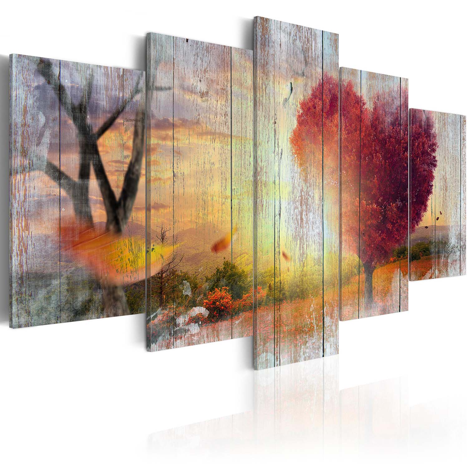Artgeist Billede Af Efterår Lovers Autumn  På Lærred  Flere Størrelser  100x50