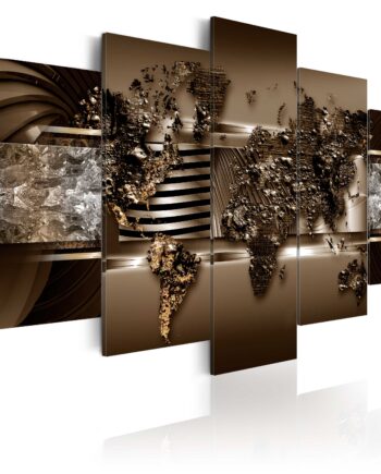 Artgeist Verdenskort   -delt Chocolate Map Flere Størrelser 100x50