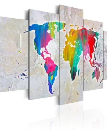 Artgeist Verdenskort   -delt Energy Of World Flere Størrelser 100x50