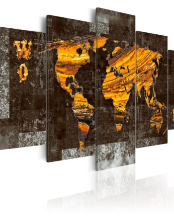 Artgeist Verdenskort   -delt Hidden Treasure Flere Størrelser 100x50