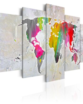 Artgeist Verdenskort   -delt Illustration Of The World Flere Størrelser 100x50