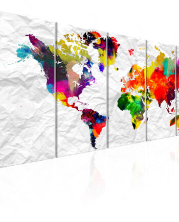 Artgeist Verdenskort   -delt World On Paper Flere Størrelser 200x80