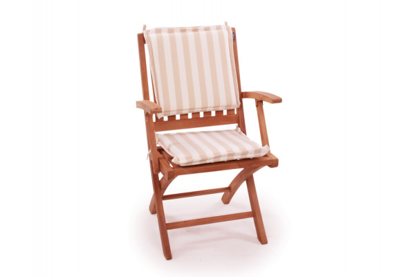 Aston Sædehynde 38x38 Cm Beige-hvid Stribet