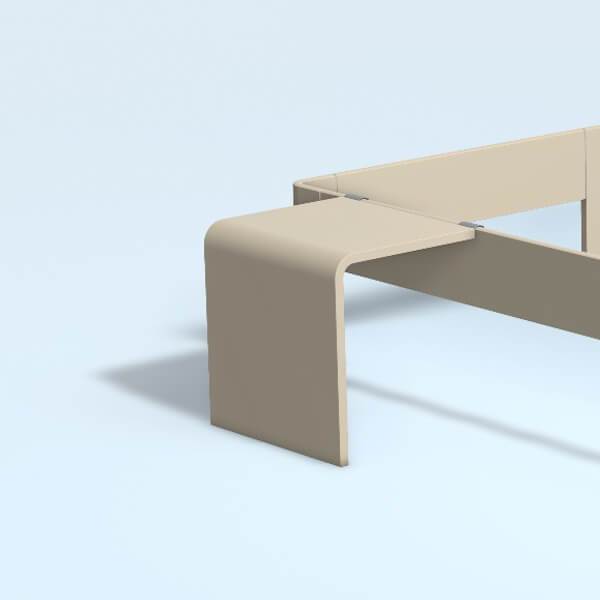 Auping Auronde Sengebord  Lav Model Beige  : Erling Christensen Møbler