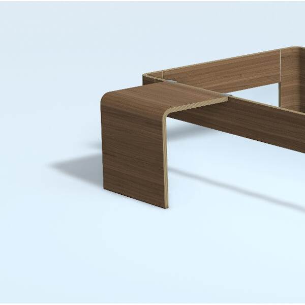 Auping Auronde Sengebord  Lav Model Natural Walnut  : Erling Christensen Møbler