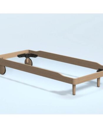 Auping Noa Sengeramme 100x200 Cm  Balanced Oak Høj Med Hjul  : Erling Christensen Møbler