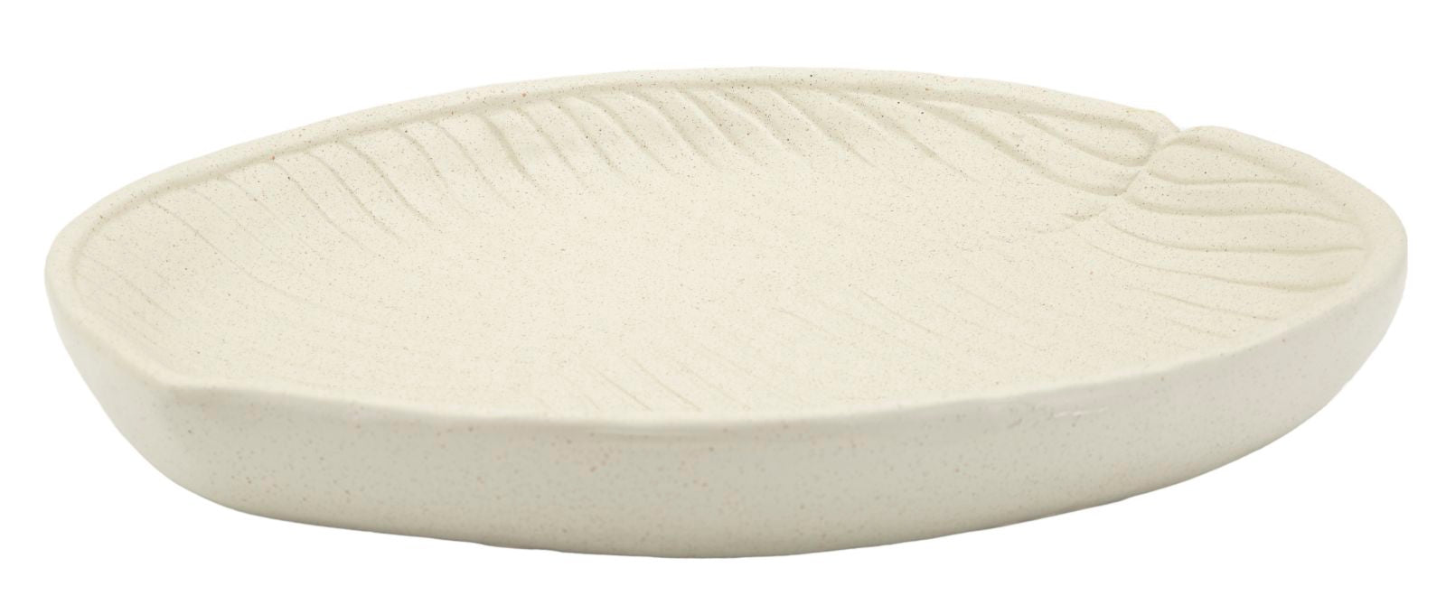 Bakke   Creme Af Polyresin   33x29x4 Cm