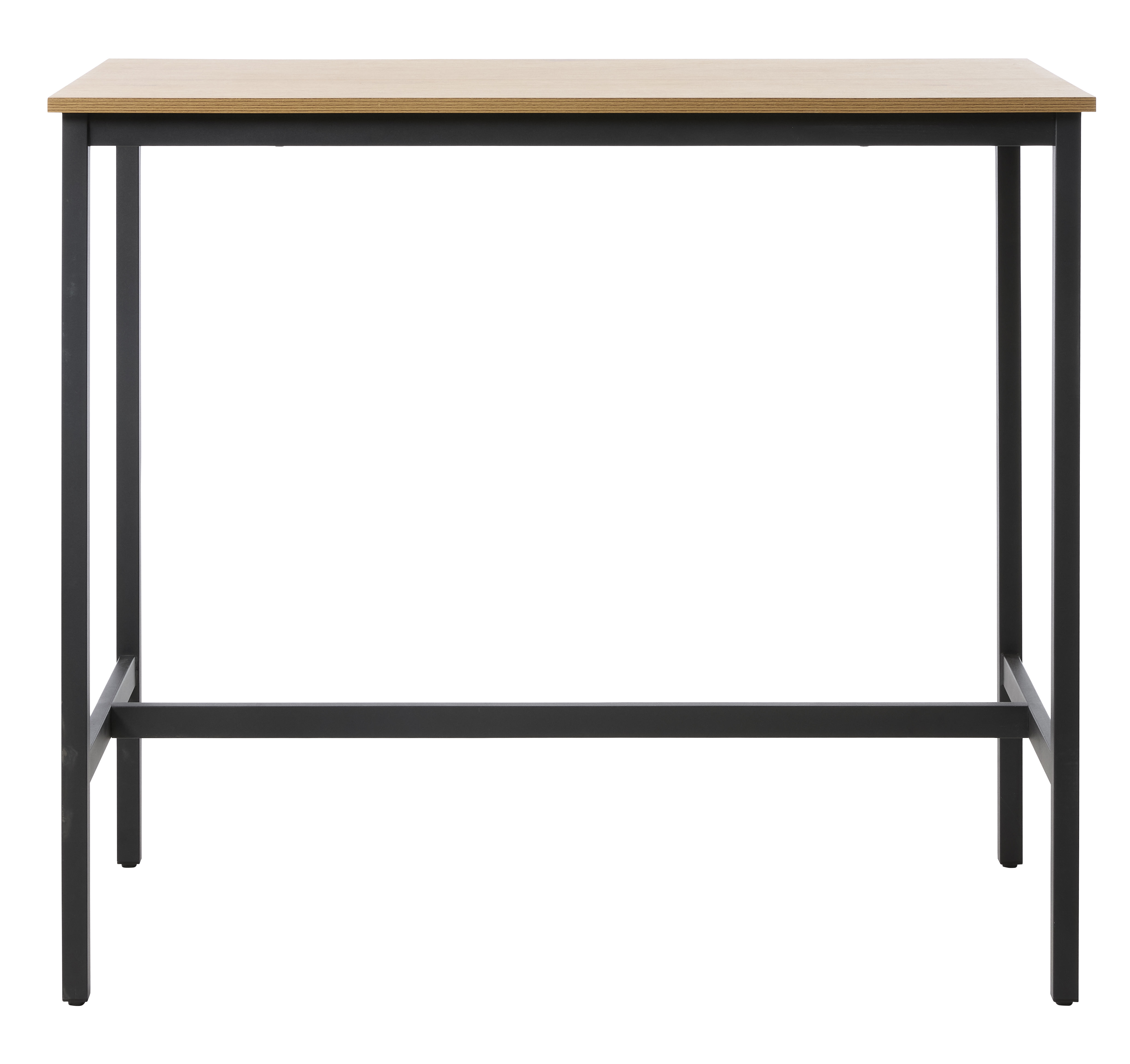 Barbord  Rektangulær Natur Egemelamin Og Sort Metal  60x120