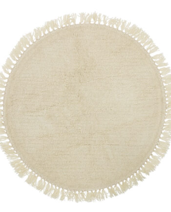 Bloomingville Lenea Tæppe  Natur  Uld  D110 Cm
