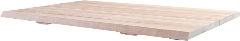 Bordplade House Of Sander Curve   Hvidt Egetræ 3x72x130 Cm Til Café- Og Sofaborde