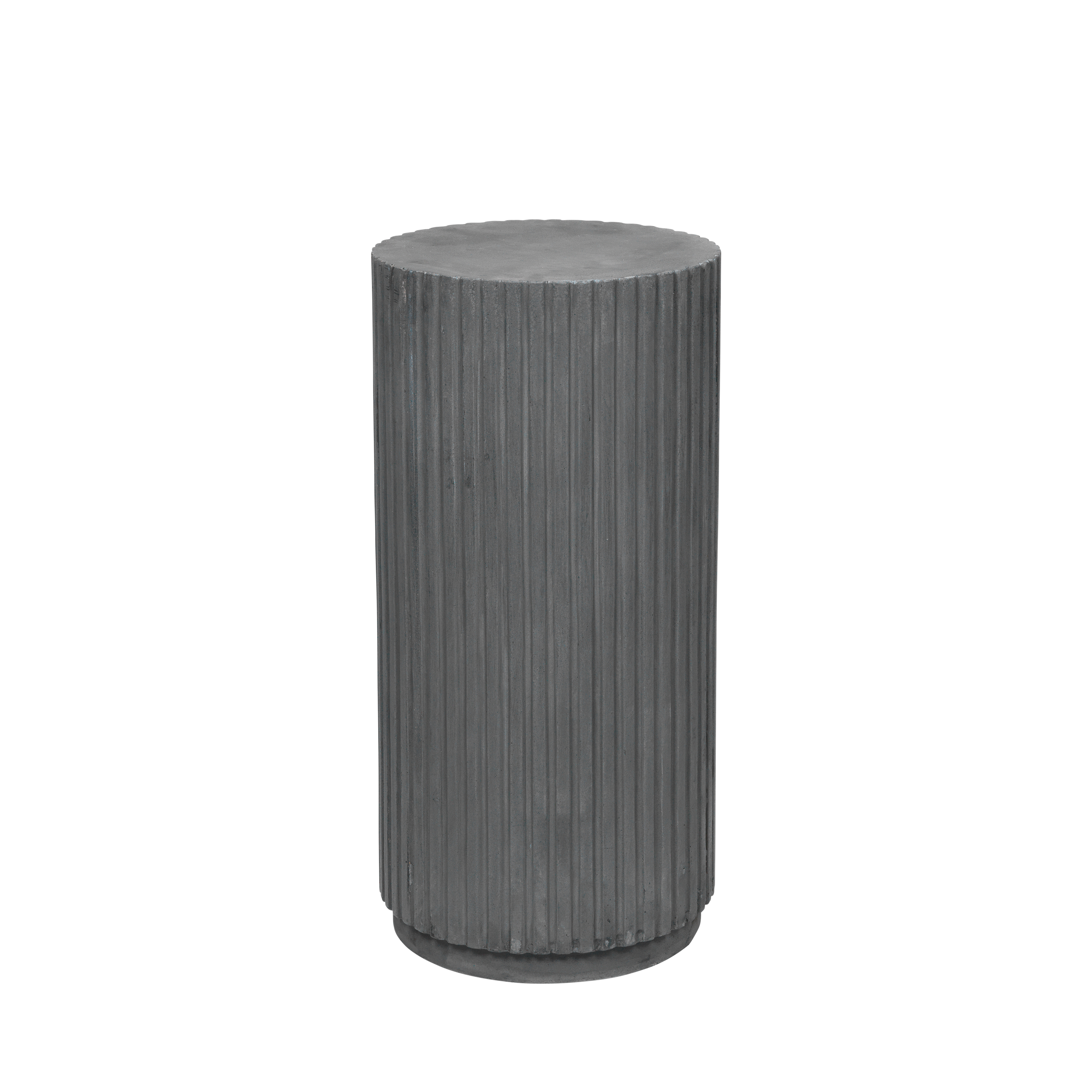 Broste Copenhagen Rund Rillo Sidebord Grå Fibercement  ø38