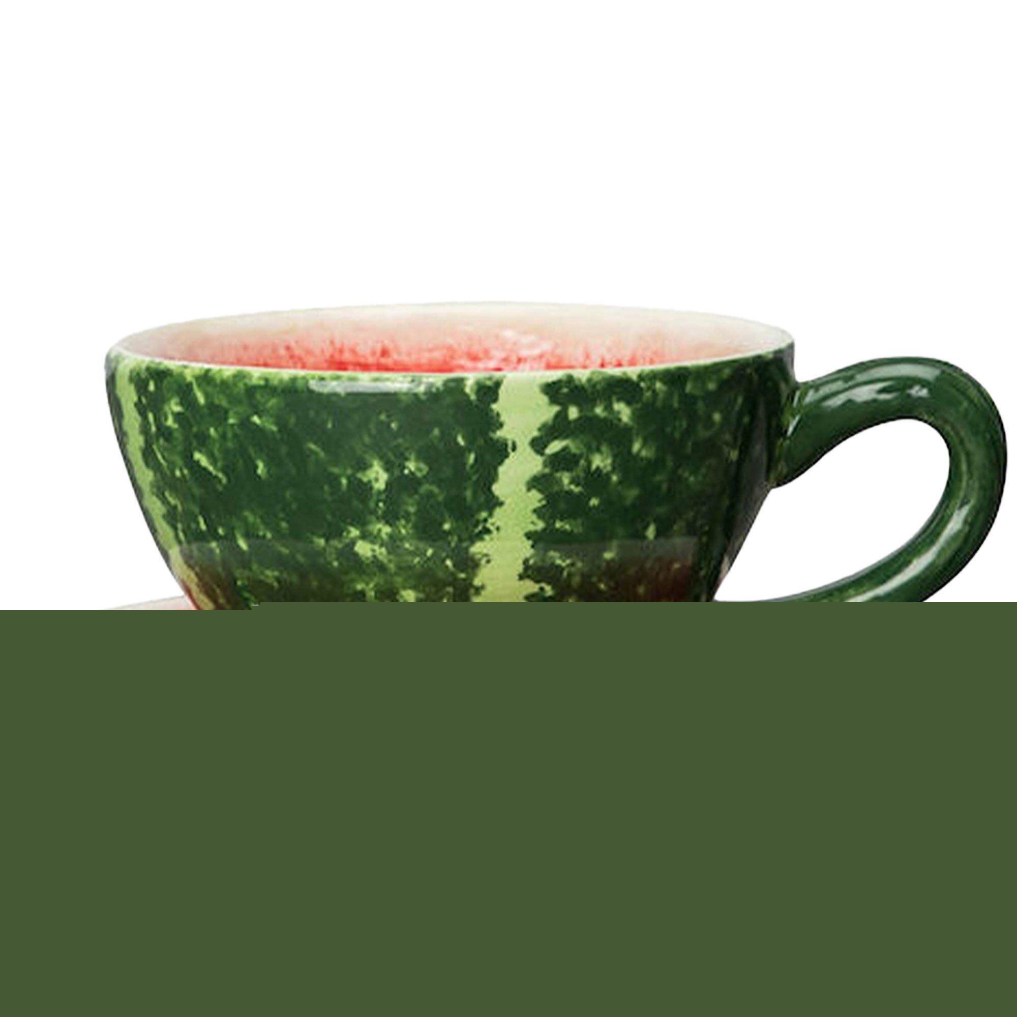 Byon Fruity Watermelon Kop Med Underkop 25 Cl  Grøn Rød