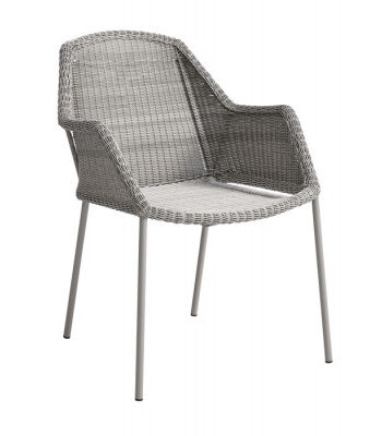 Cane-line Breeze Stabelstol   Armlæn Taupe