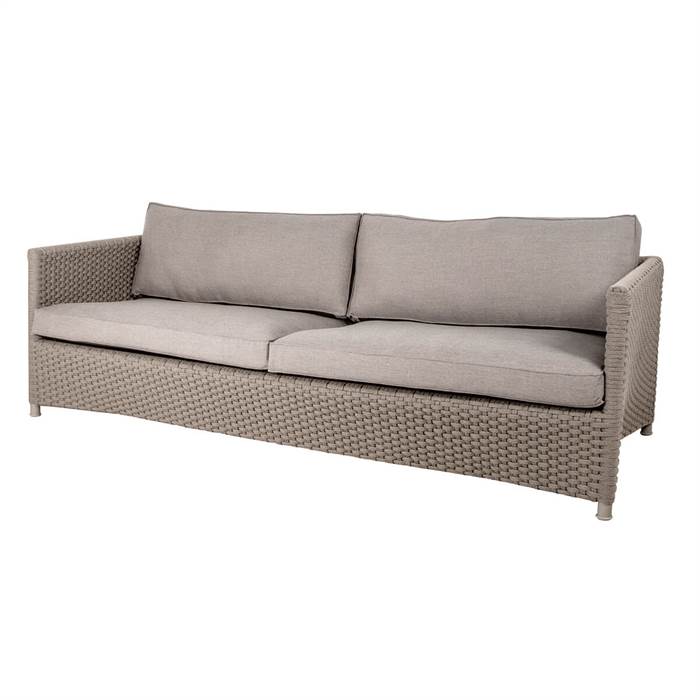 Cane-line Diamond  -pers Sofa Taupe Inkl  Hynder  : Erling Christensen Møbler