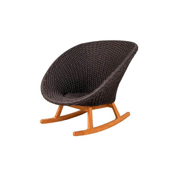 Cane-line Peacock Gyngestol Grå Teak Stel  : Erling Christensen Møbler