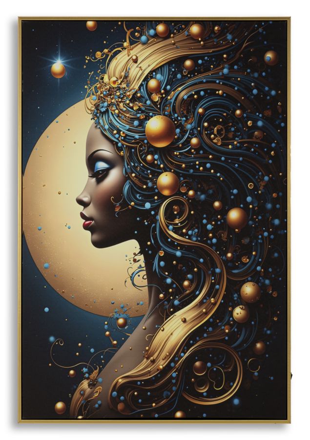 Canvasbillede Med Led Minerva Med Ramme - -  60         90 Cm