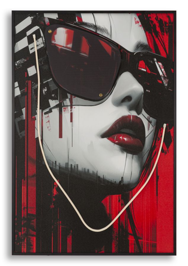 Canvasbillede Med Led Psyco - -  60         90 Cm