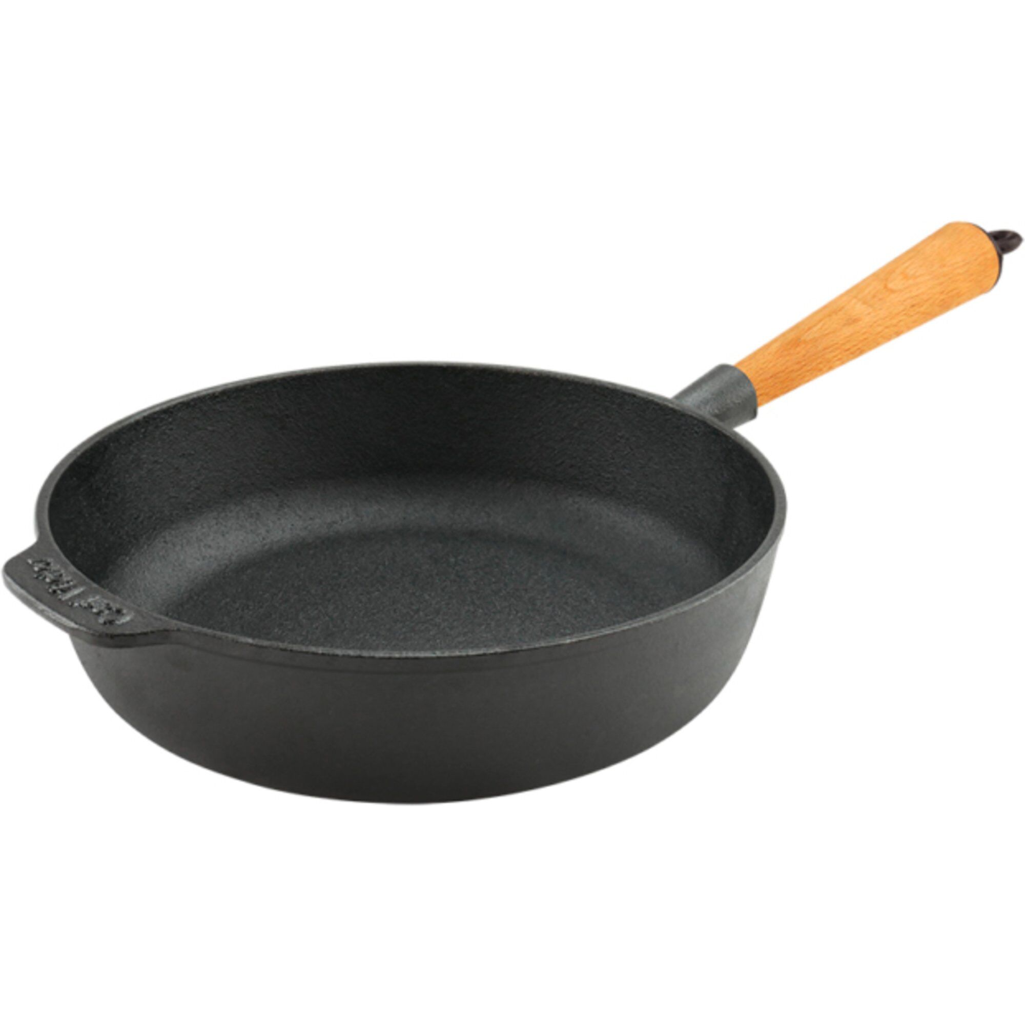 Carl Victor Støbejerns Sauterpande 25 Cm  Med Bøgegreb