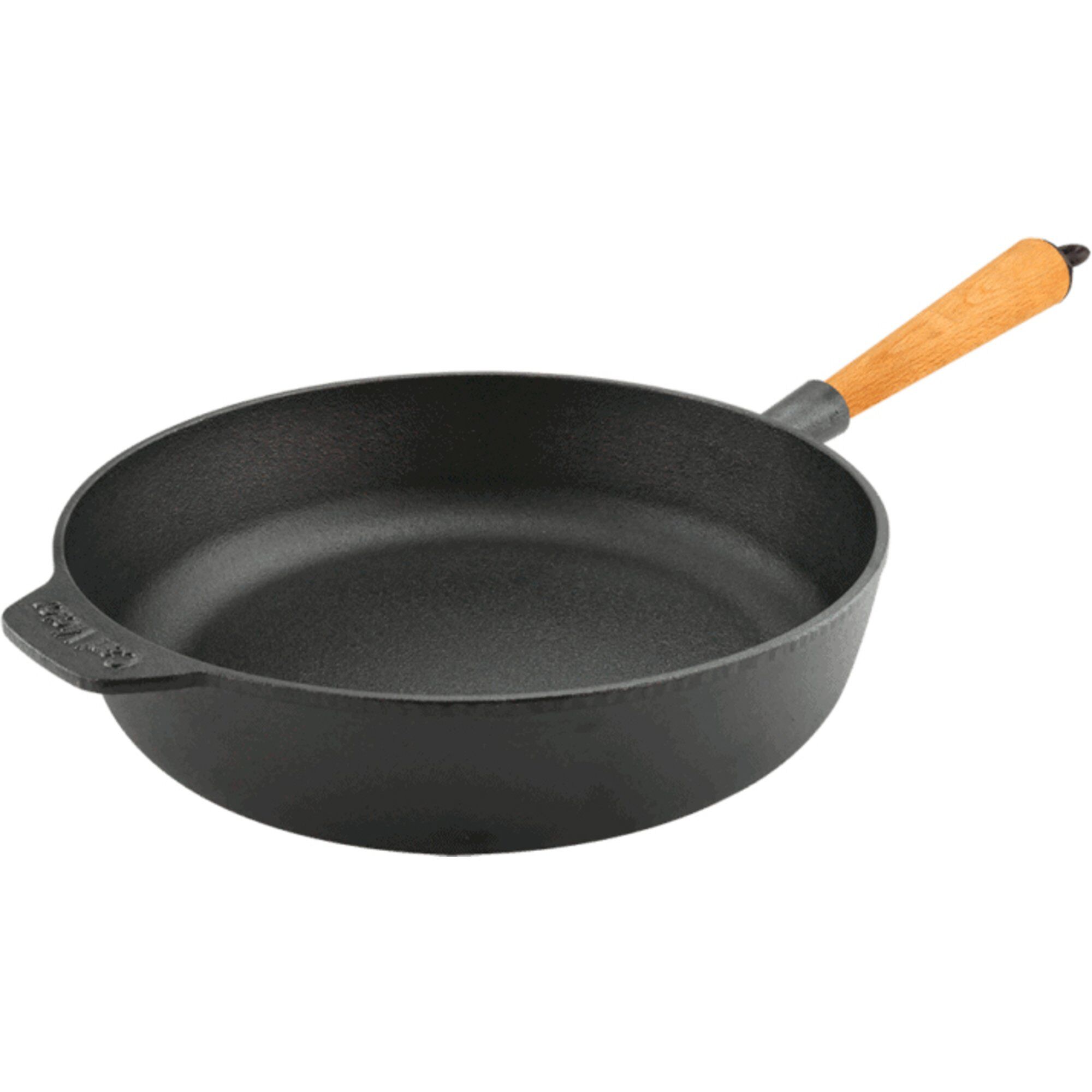 Carl Victor Støbejerns Sauterpande 28 Cm  Med Bøgegreb