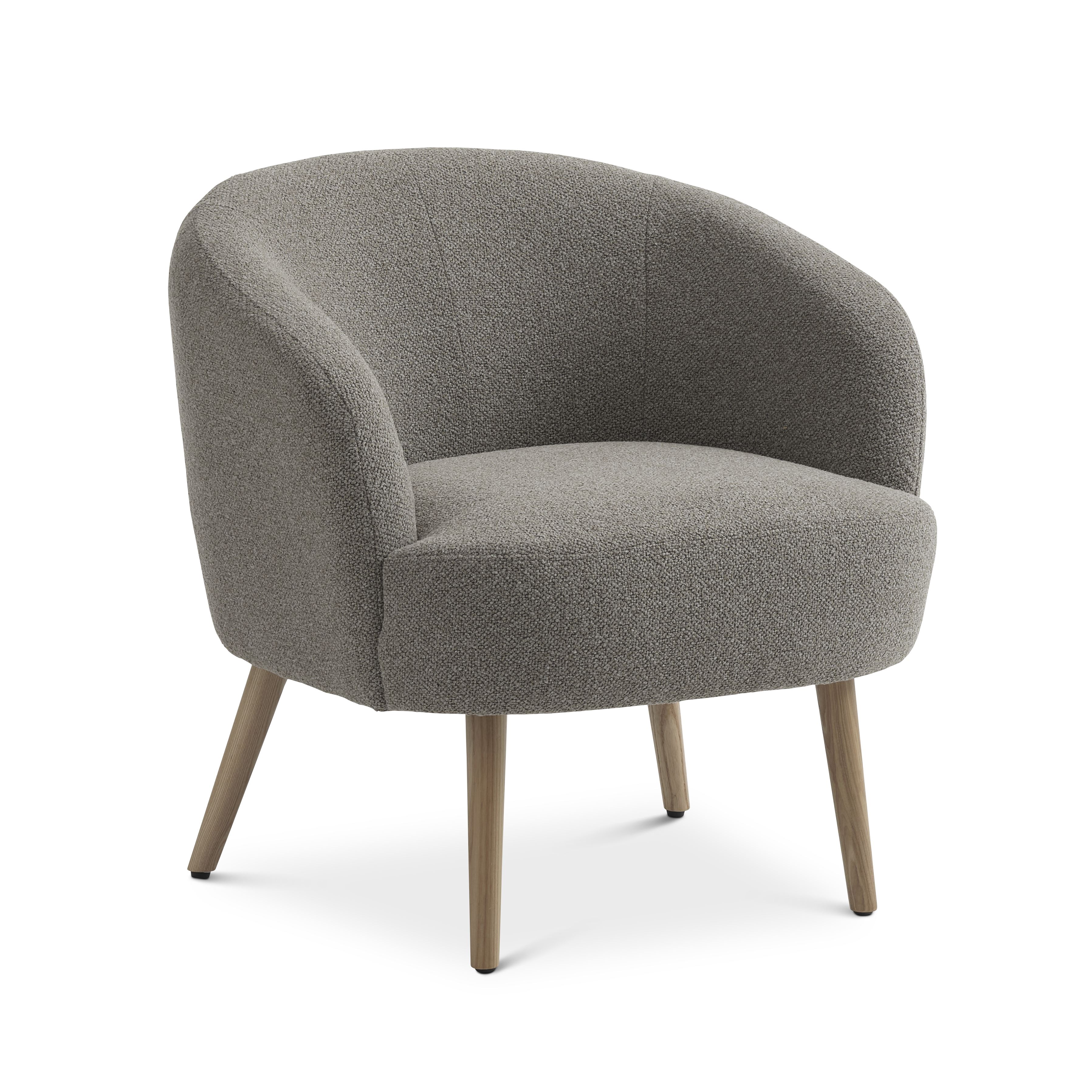 Conrad Loungestol     Armlæn Mushroom Polyester Stof Og Natur Asketræ
