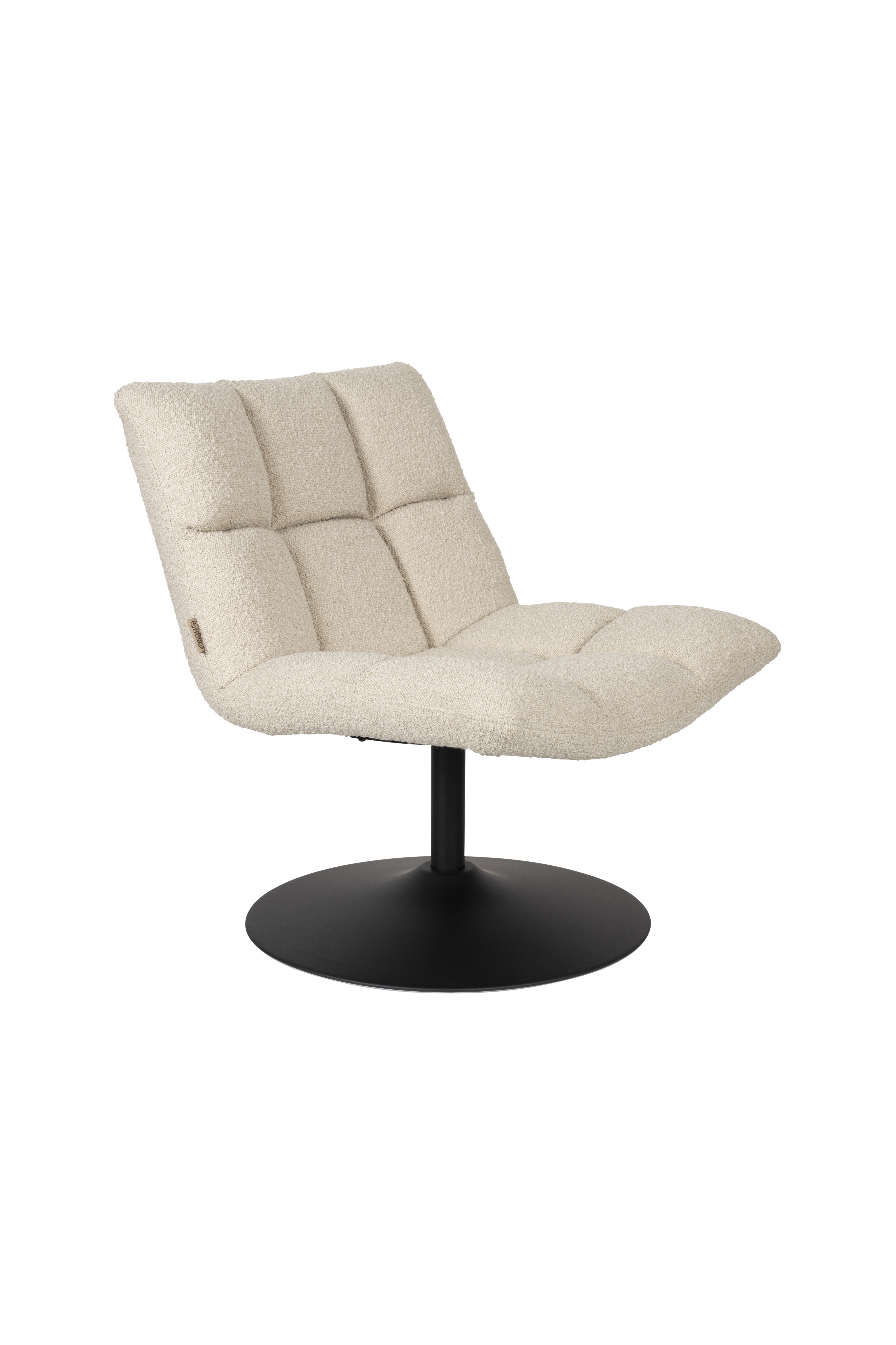 Dutchbone Bar Drejestol Beige Bouclé Og Sort Stål