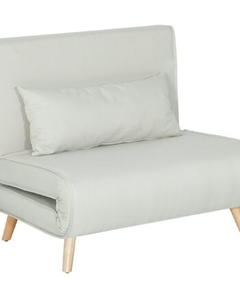 Enkelt Sovesofa Sovesofa Foldsofa Justerbar Ryglæn Liggestol Nordisk Skandinavisk 25d Skum Hushør Imiteret Grantræ Cremehvid 94   78   80 Cm