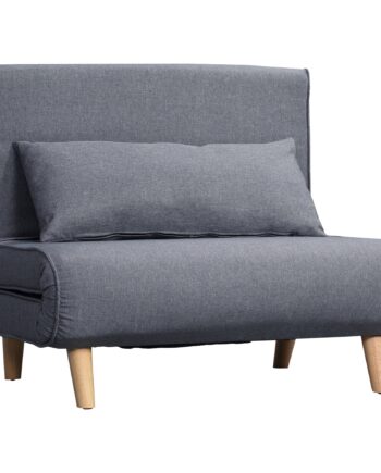 Enkelt Sovesofa Sovesofa Foldsofa Justerbar Ryglæn Liggestol Nordisk Skandinavisk 25d Skum Hushør Imiteret Grantræ Grå 94   78   80 Cm