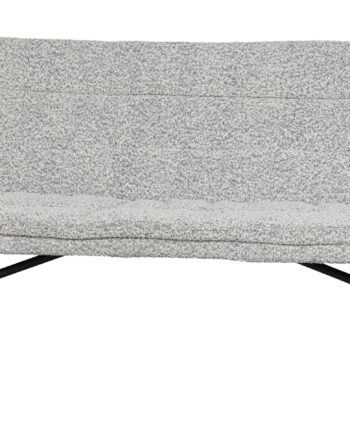 Entrébænk Woood Lucy Grå Bouclé Polyester Med Sort Stel H87xl150 Cm