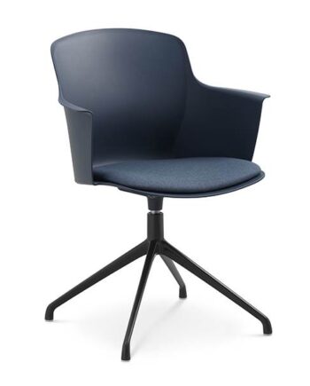 Erling Christensen Møbler Mia Dining Chair   Armlæn   Pude Denim Svirvel Sort : Erling Christensen Møbler  : Erling Christensen Møbler