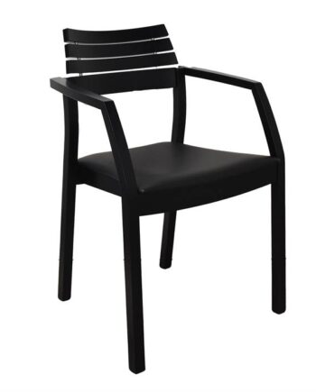 Findahl By Hammel Icon Spisebordsstol Sortmalet Bøg Sort Læder  : Erling Christensen Møbler
