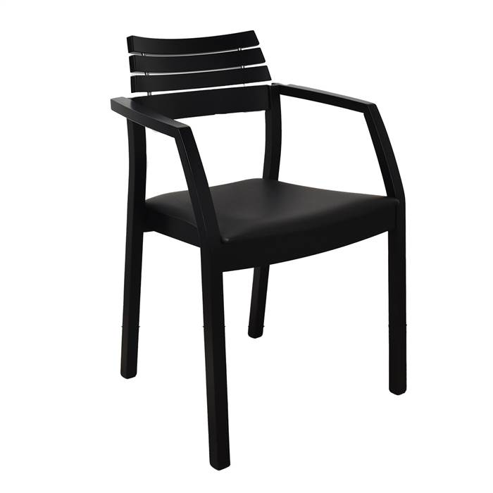 Findahl By Hammel Icon Spisebordsstol Sortmalet Bøg Sort Læder  : Erling Christensen Møbler