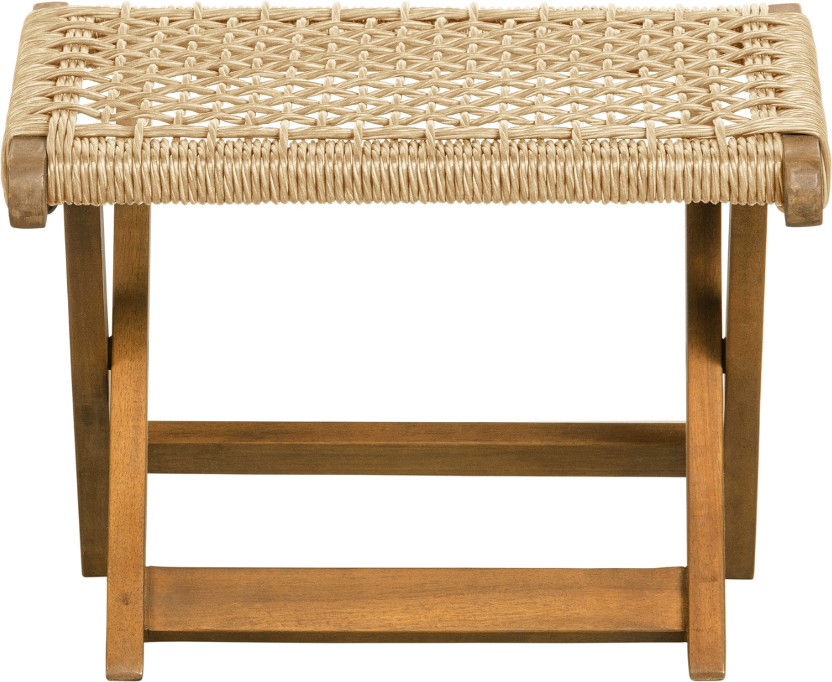 Fodskammel Woood Lois   Eukalyptustræ Natur   Vejrbestandig Indendørs Udendørs  H34ã B44ã L45 Cm