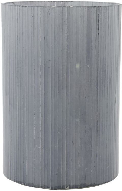 Fyrfadsstage House Doctor Mirr Frostgrå Mosaik ø13 H19 Cm Glas Cement
