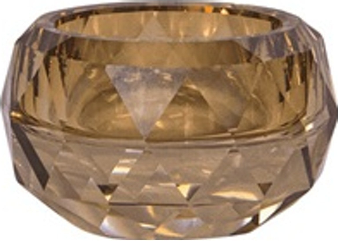Fyrfadsstage House Of Sander Georgine Champagnefarvet Glas H4ã B5   Cm