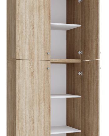 Garderobeskab  Quot Lona Xxl Quot  Med Top Og Skuffe  240   70   39 Cm  Farve: Sonoma Eg