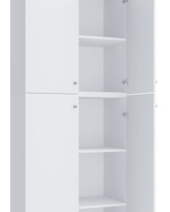 Garderobeskab  Quot Lona Xxl Quot  Med Top Og Skuffe  240   70   39 Cm  Hvid