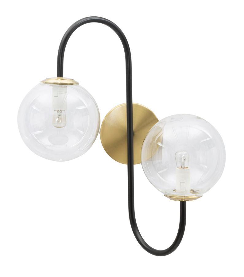 Glam Lampe   Guldfarve  Jern Og Glas   36x24x45 Cm