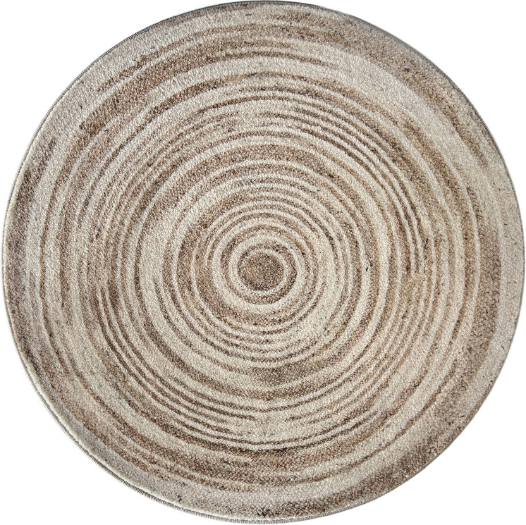 Gulvtæppe Loomery Brady Rund ø150 Cm Beige Gulvmåtte 12 Cm Luv