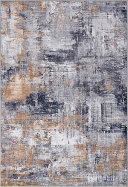 Gulvtæppe Loomery Cashmere 160x230 Cm Grå Guld Polyester Blødt Luksusdesign