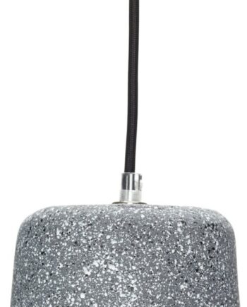 Hübsch Coneton Pendellampe   Cement ø14   H14 Cm Grå Hvid   Kompakt Industrielt Design