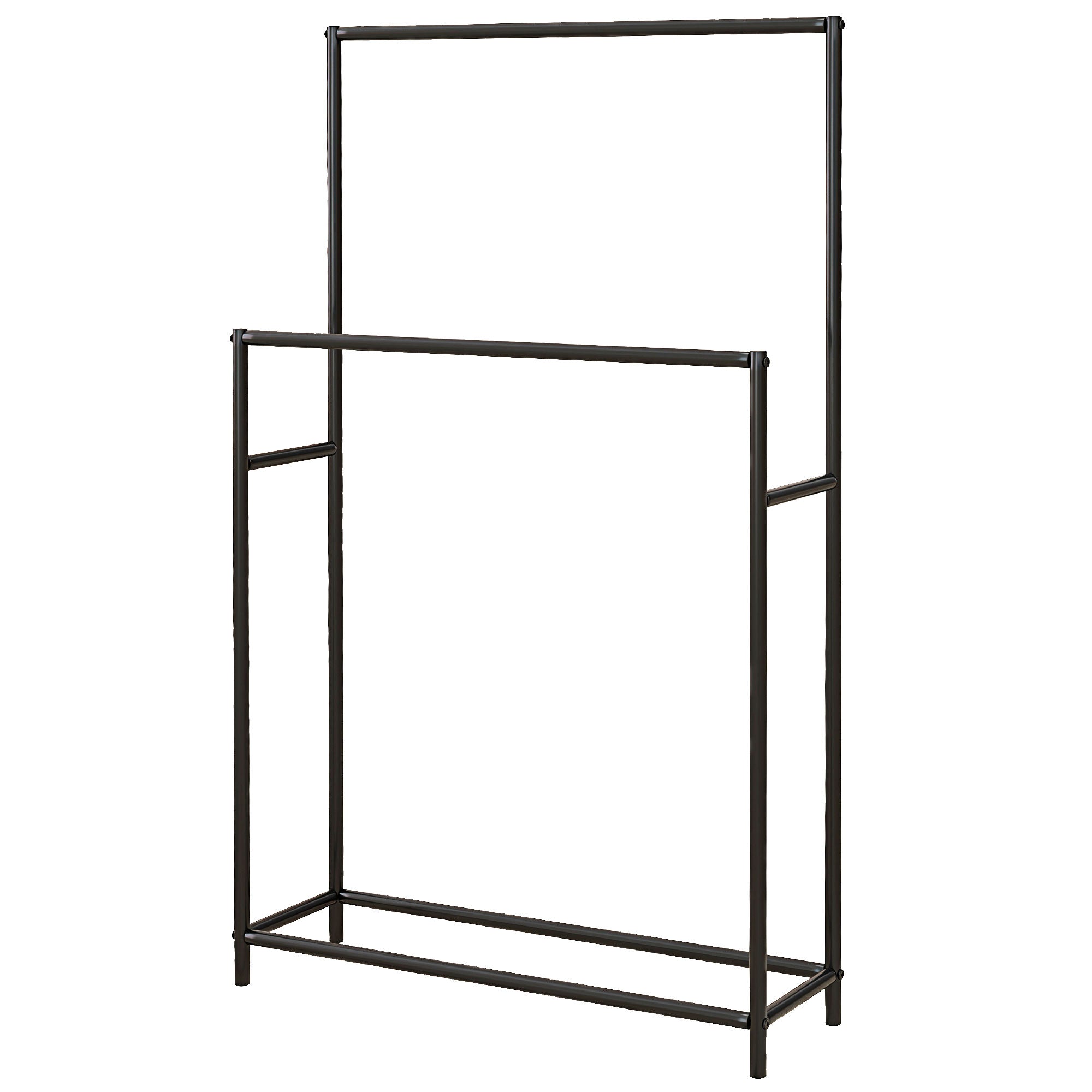 Håndklædetørrer  Fritstående    Stænger  Rustfri  66x20x110cm  Sort