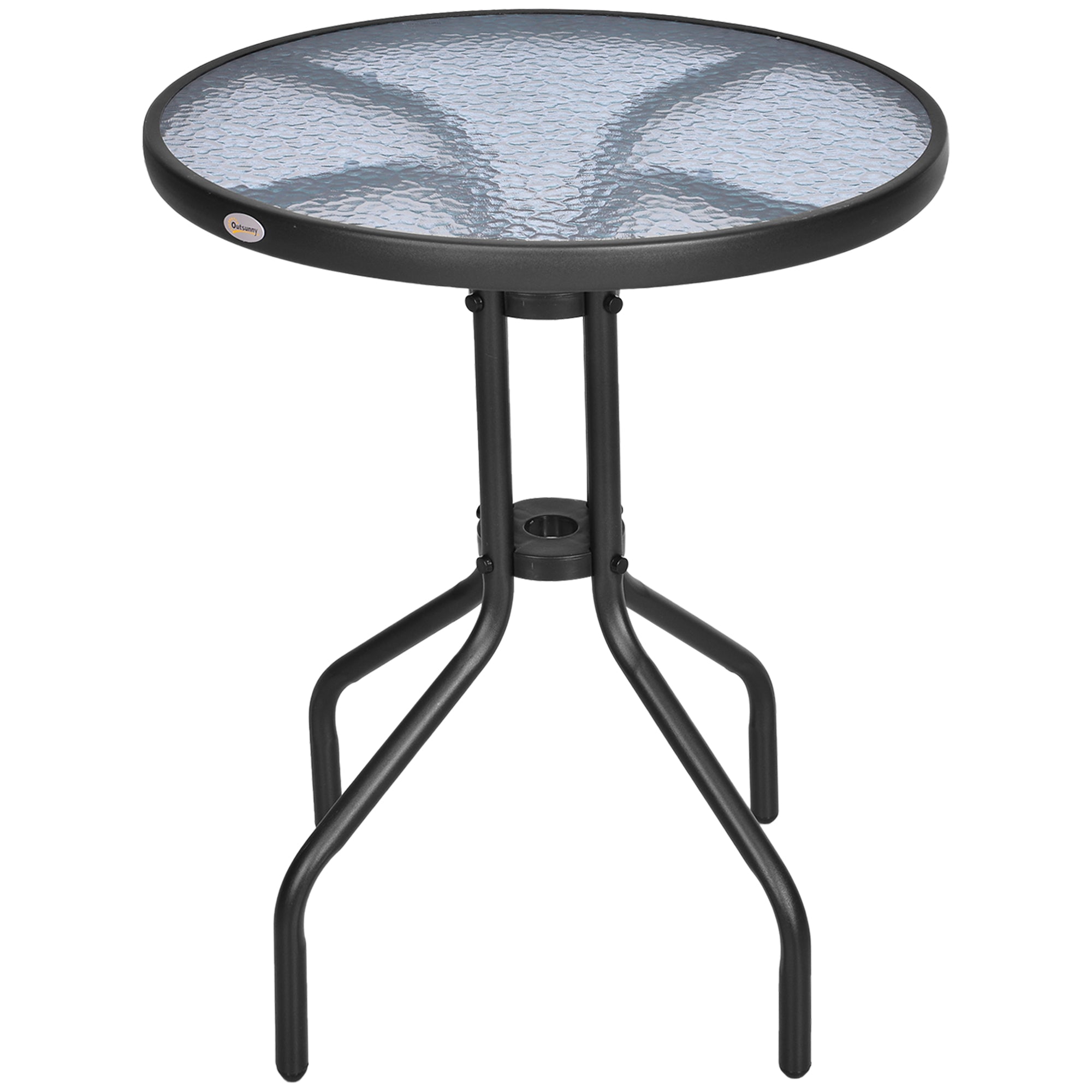 Havebord  Balkonbord  Bistrobord  Glasbord  Sidebord  Metal   Sikkerhedsglas    60xh70cm