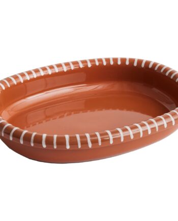Hay Barro Oval Tallerken Large  Stribet