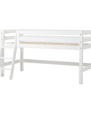 Hoppekids Eco Luxury Halvhøj Seng Med Skrå Stige  120x200 Cm  : Erling Christensen Møbler