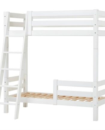 Hoppekids Eco Luxury Høj Køjeseng Med Skrå Stige Og Sengehest 70   160 Cm  : Erling Christensen Møbler
